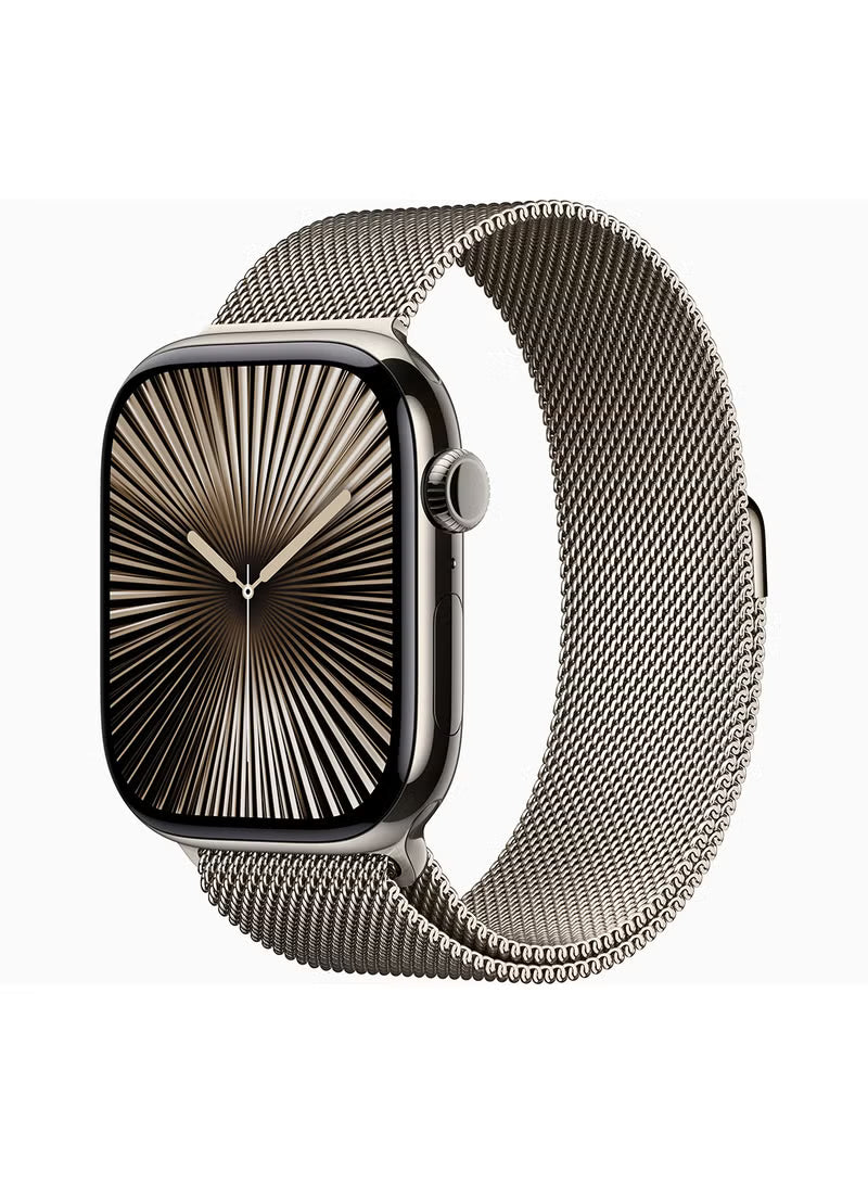 Apple Watch Series 10 GPS 42mm Jet Black Aluminum Case With Black Sport Band - Medium / Large
